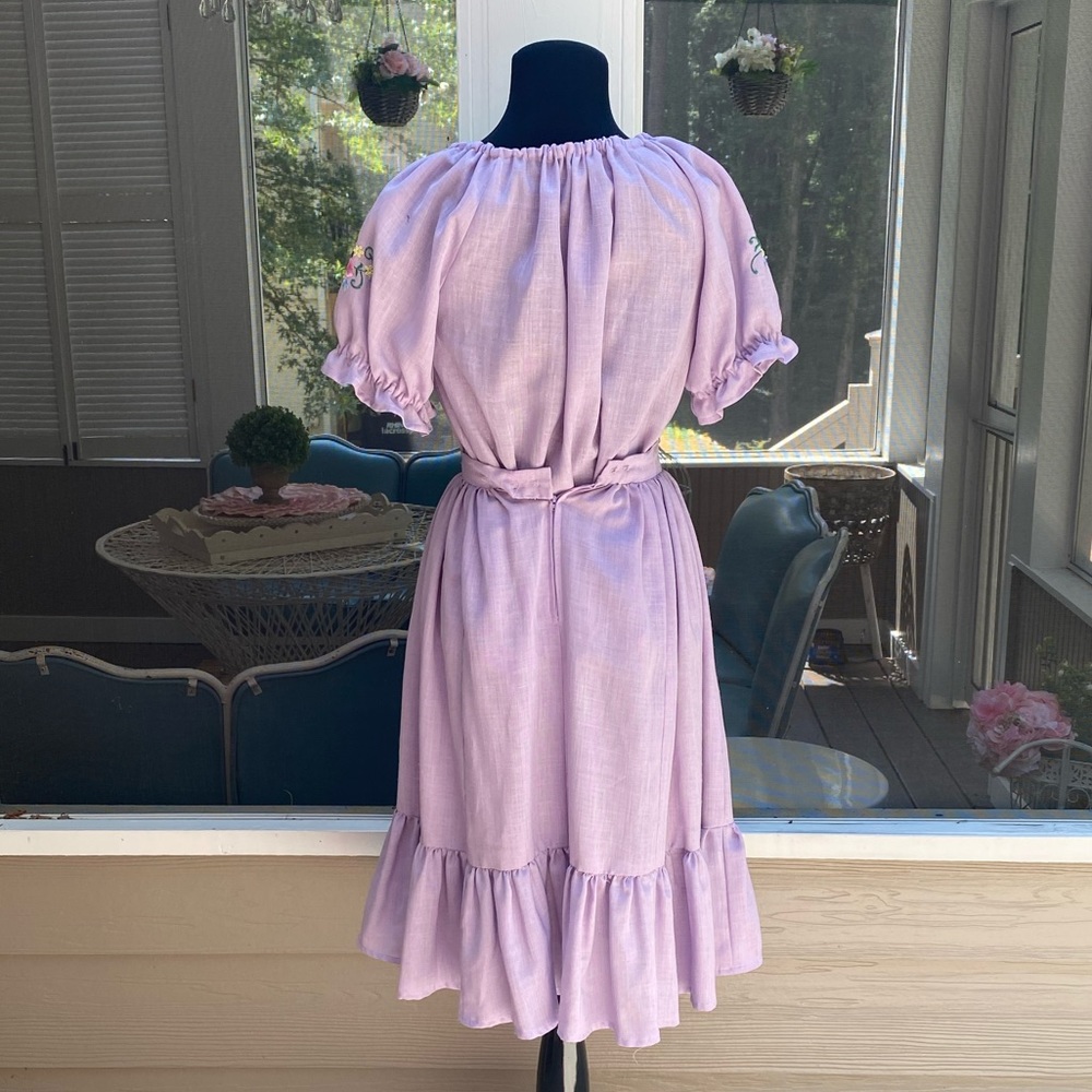 Vintage 70s Embroidered Cottagecore Top Skirt Set - Picture 3 of 13